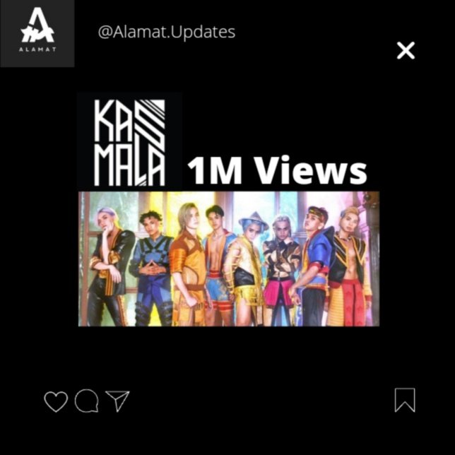 Updates_ALAMAT's tweet photo. Congrats @Official_ALAMAT , @ALAMAT_members naka 1M views na ang 'kasmala' 🥳🤎

#ALAMAT 
#AlamatUpdates https://t.co/JpBK0lVmpM