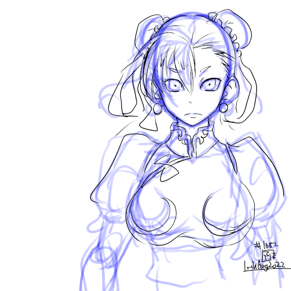 春麗(チュン・リー) 「#一日一絵 」|ふゆ(ドとレとミとキュとゴとヱの音が出ない)のイラスト