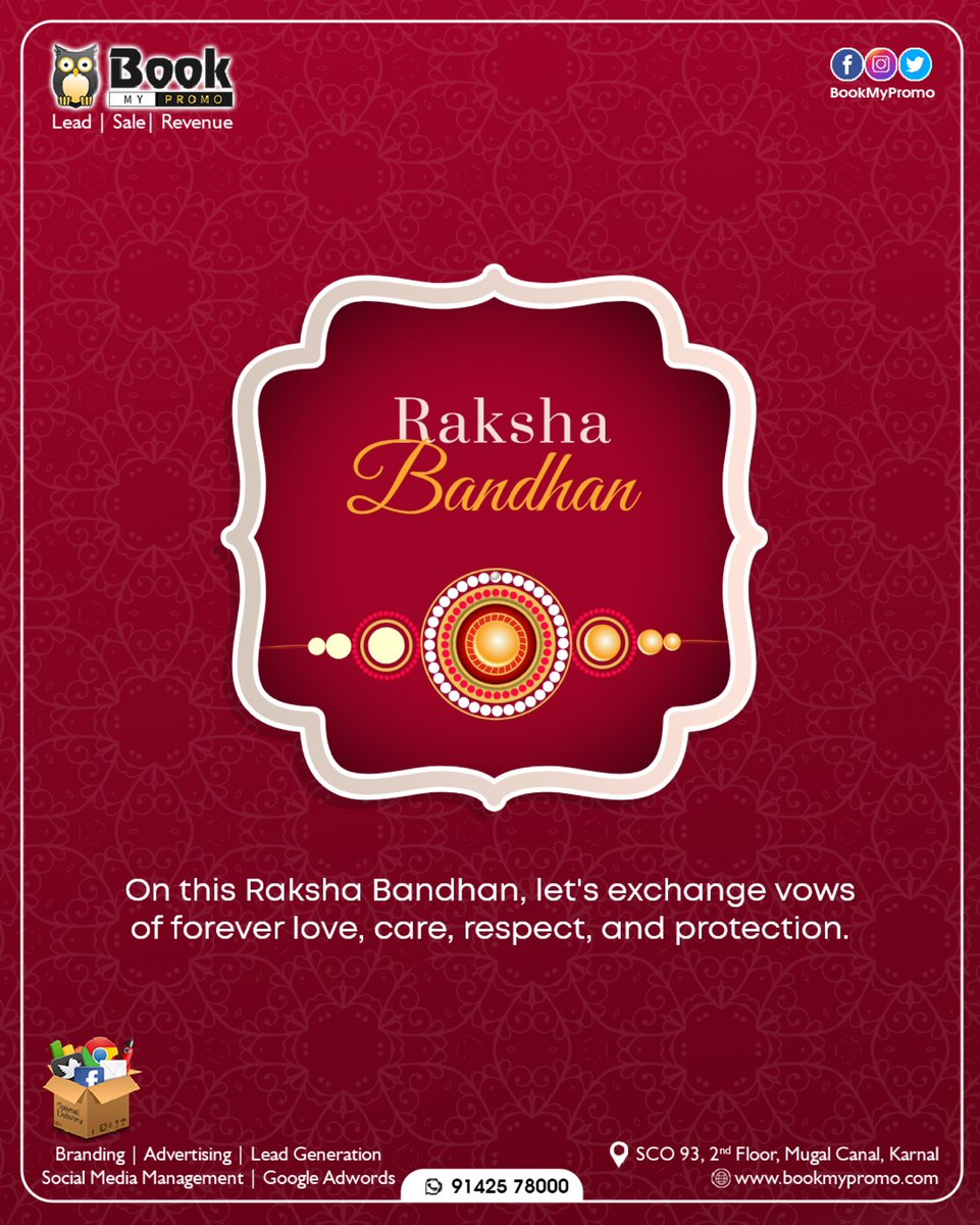 BookMyPromo's tweet photo. #BookMyPromo wishes you all a very Happy Raksha Bandhan  

#RakshaBandan #rakshabandhan2022 https://t.co/u0f5nXdz6T