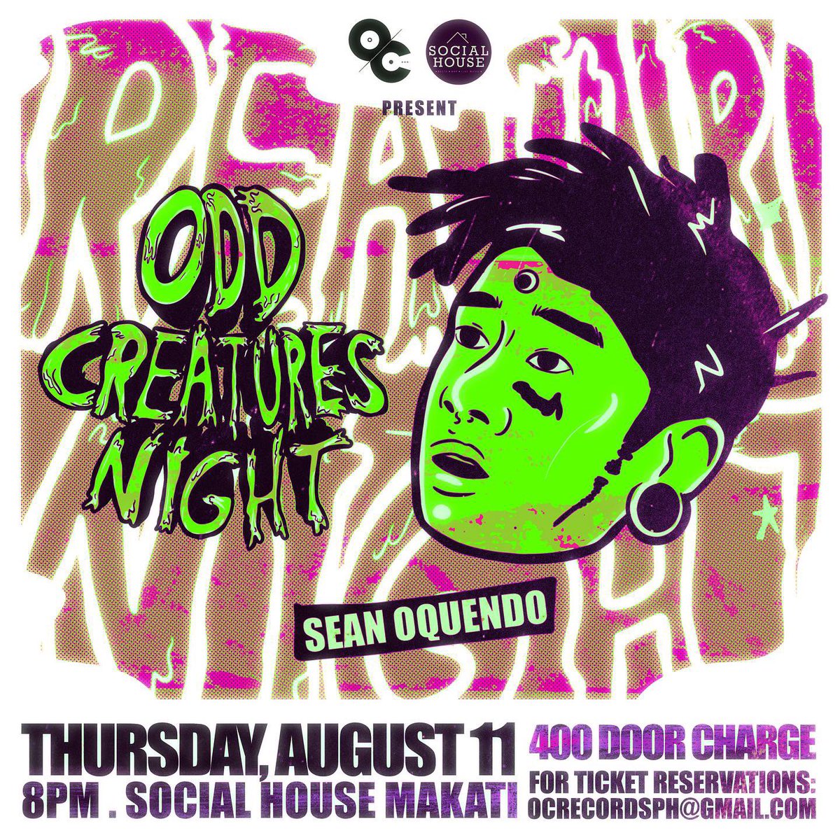OCRecordsPH's tweet photo. SEE YOU ALL TONIGHT! π₯
Odd Creatures Night featuring your favorite Odd Creatures @seanoquendo, Kenaniah, BATB, Pappel, Eugene and 7th!
TONIGHT, 8PM at Social House Makati
#OddCreaturesNight #OCRecords https://t.co/EVpJB3plfF