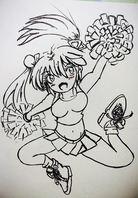 #見た人も一番最初にTwitterにあげたイラストを貼る一番古いのは掘れば見つかると思いますが、とりあえず今出てきた古いイラストはこんな感じですね。精進していきたいと思います。 