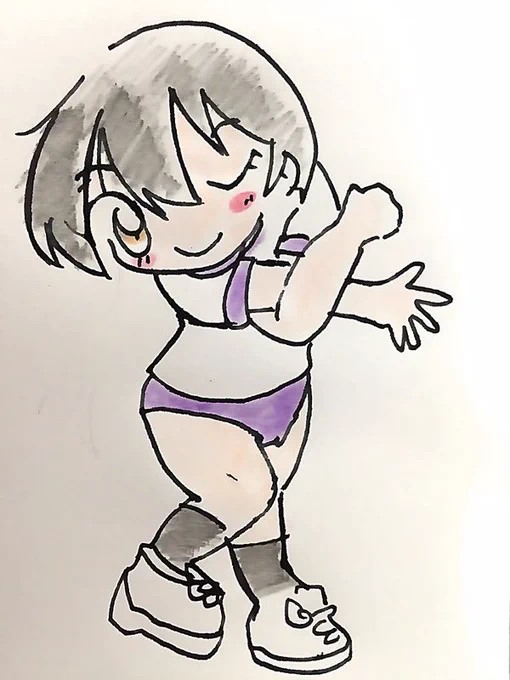 #見た人も一番最初にTwitterにあげたイラストを貼る一番古いのは掘れば見つかると思いますが、とりあえず今出てきた古いイラストはこんな感じですね。精進していきたいと思います。 