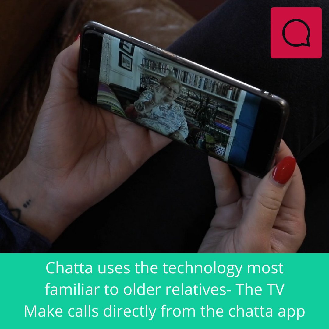 ChattaTv's tweet photo. Chatta TV is the easiest way to connect to elderly loved ones. Make calls and send messages straight from the Chatta app directly to the TV. Visit our website to find out more https://t.co/3BGO66ZDvI https://t.co/pGaZLGwWKL