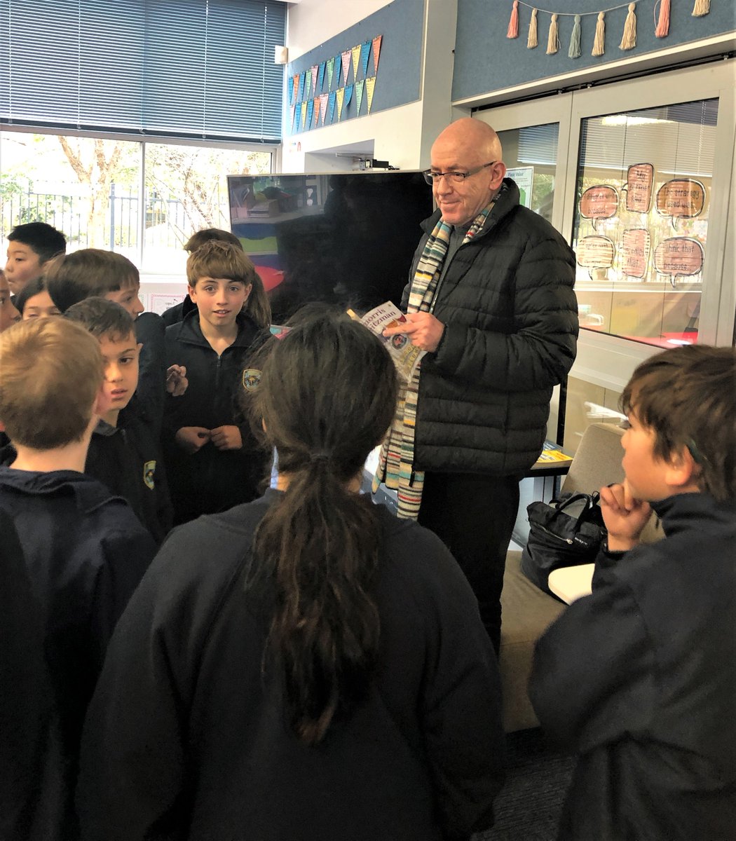 What a great morning we had <a href="/StMarysRydal/">St Mary's Rydalmere</a> with our visitor, Morris Gleitzman. He revealed to us the secret to never getting 'stuck' as a writer and inspired our budding authors with his wit and enthusiasm. #cedplibraries <a href="/CatholicEdParra/">Catholic Schools Parramatta Diocese</a> <a href="/MorrisGleitzman/">Morris Gleitzman</a>