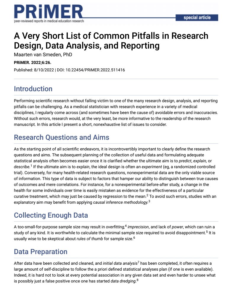 Maarten van Smeden (@maartenvsmeden) on Twitter photo NEW PAPER
I was challenged by <a href="/morleycp/">Chris Morley, PhD</a> to write a 1000-word paper about a tweet. It was fun to do, and hopefully useful to some of you
Open acces 👉 journals.stfm.org/primer/2022/va… NEW PAPER
I was challenged by <a href="/morleycp/">Chris Morley, PhD</a> to write a 1000-word paper about a tweet. It was fun to do, and hopefully useful to some of you
Open acces 👉 journals.stfm.org/primer/2022/va…