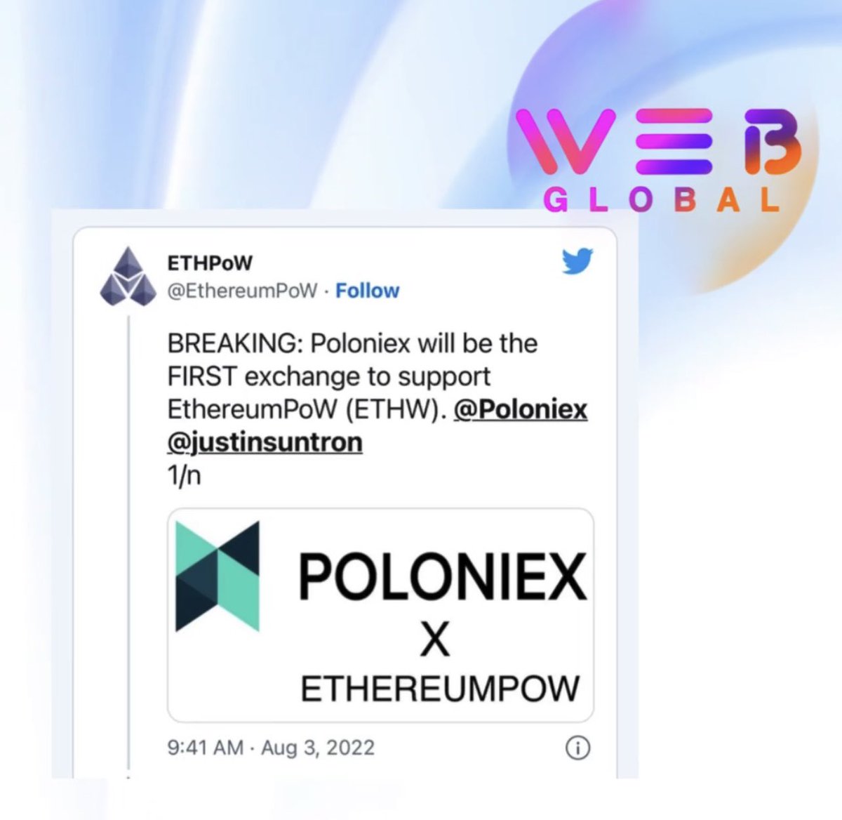 This week, it was announced that proof of work (PoW) version of Ethereum would be coming soon as the community prepares for the proof of stake (PoS) transition.

news.bitcoin.com/second-ethereu…

#ethereum #poloniex #ethereumpow