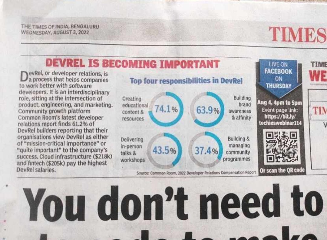 siddharth_hacks's tweet photo. 'First Year Me' would be so happy to see this. Back then when I started, no one around me knew what DevRel is & believe me, choosing an unconventional path 4 years back was a real deal.
I'm proud of the journey I've been through! Cheers to many more adventures coming ahead 💪 https://t.co/Aum9ezpil7