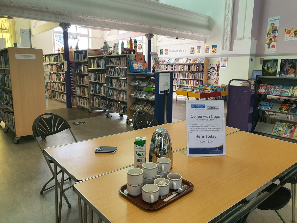 MPSWestbourne's tweet photo. Teamed up with @MPSMarylebone with Burglary Hotspot Patrols and Targeted Reassurance Patrols across both wards.. 
Also conducted a Drop in Surgery at #MaidaValeLibrary.
@MPSWestminster @wcchousing @WCCLibraries @networkhomesuk @catalysthousing @NHGhousing #WestbourneSNT https://t.co/sALzlJAQdg