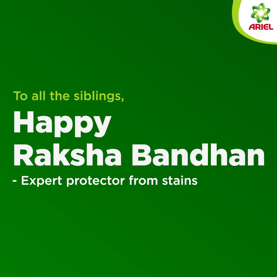 Happy Rakshabandhan 😇
#Ariel #ArielIndia