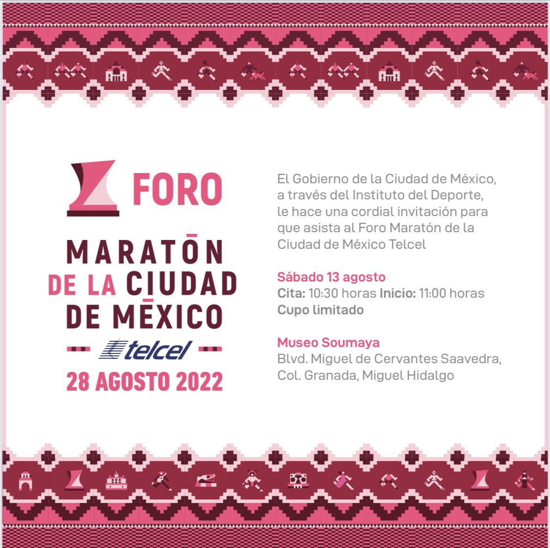 ¡Foro Maratón será un gran evento! 😎 Ponencias de las marcas que patrocinan el Maratón de la Ciudad de México, @adidasMX, @gatorademex, Avene, así como el anuncio de las y los corredores elite, asiste empieza a vivir el ambiente de esta enorme fiesta de la ciudad 🥳