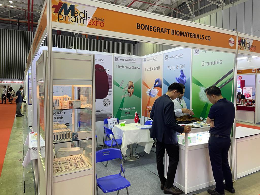 BonegraftBiomat's tweet photo. We are waiting for you at our booth Hall A2 M205 Vietnam MedipharmExpo 2022 #powerbone #granules #stick #flex #putty #gel #bonecement #vietnam #2022 #medipharmexpo  @BonegraftBiomat https://t.co/uIFgxc5O3e