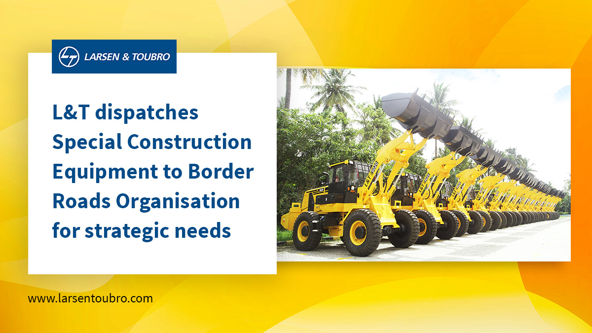 L&amp;T Construction Equipment Limited has dispatched the first batch of 25 special variant Wheel Loaders that are suitable for operation in harsh terrains – high altitudes and extreme weather conditions to the <a href="/BROindia/">𝐁𝐨𝐫𝐝𝐞𝐫 𝐑𝐨𝐚𝐝𝐬 𝐎𝐫𝐠𝐚𝐧𝐢𝐬𝐚𝐭𝐢𝐨𝐧</a>… bit.ly/3pdneVi

#LarsenToubroNews #MakeInIndia