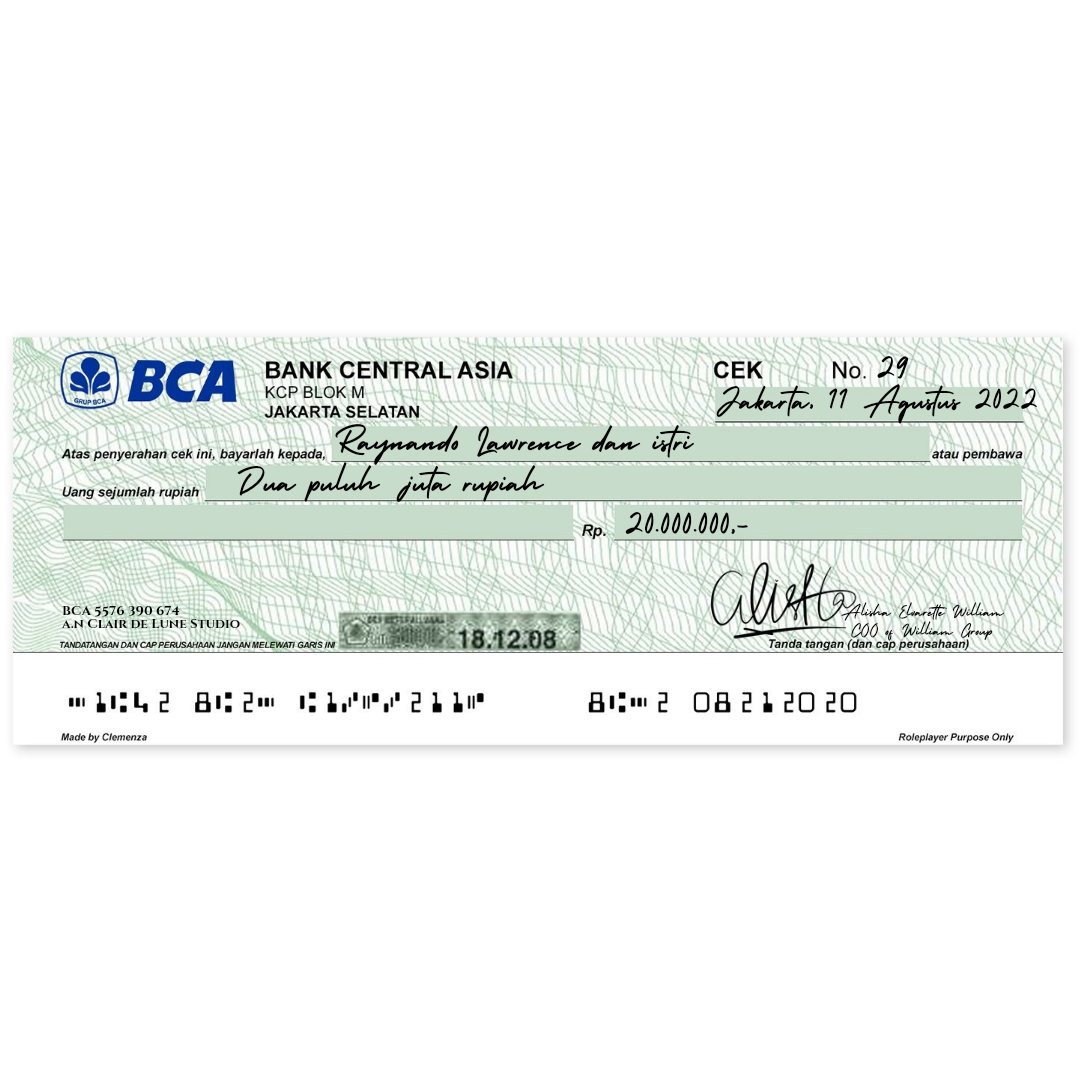 TheWlLLlAMS's tweet image. ㅤ

✉️
Mengirim sebuah amplop &amp;amp; bingkisan kepada tuan Raynando &amp;amp; istri (@humanishim @KEPEMILIKQUEEN )

📝 "Selamat atas pernikahan yang telah berlangsung, semoga selalu berbahagia. Dan berikut sedikit bingkisan dari William Group."

ㅤ