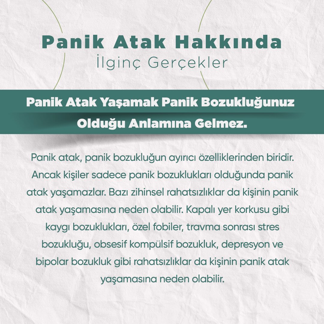 lotusnewstr's tweet image. Panit atak, kişinin aniden ve hiç fark etmeden büyük ve kontrol edilemez bir endişe, dehşet veya korku duymasına verilen isimdir.

Panik atak ile ilgili detaylı bilgilere gelin birlikte bakalım.

#LotusNews #PanikAtak #Korku #Panik