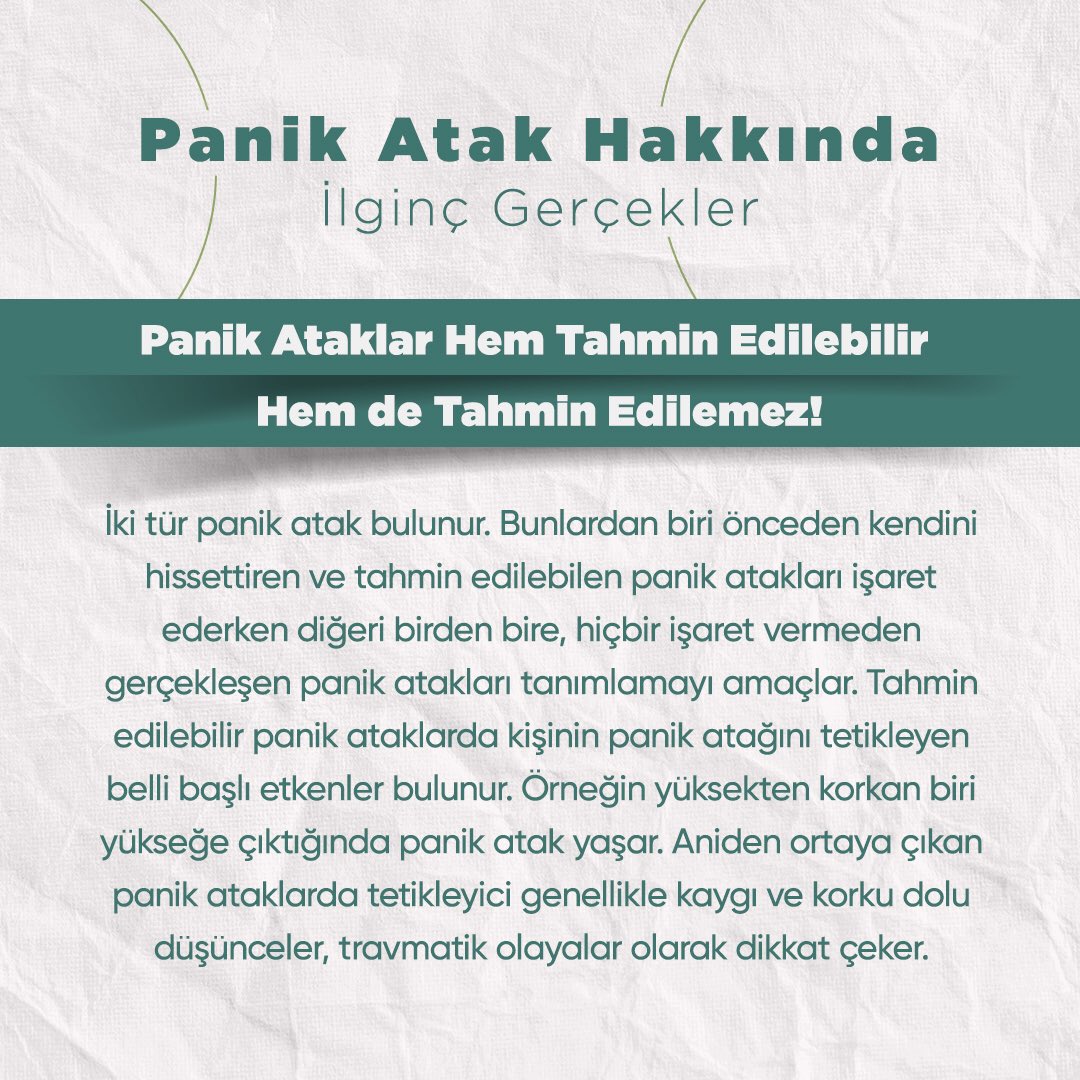 lotusnewstr's tweet image. Panit atak, kişinin aniden ve hiç fark etmeden büyük ve kontrol edilemez bir endişe, dehşet veya korku duymasına verilen isimdir.

Panik atak ile ilgili detaylı bilgilere gelin birlikte bakalım.

#LotusNews #PanikAtak #Korku #Panik
