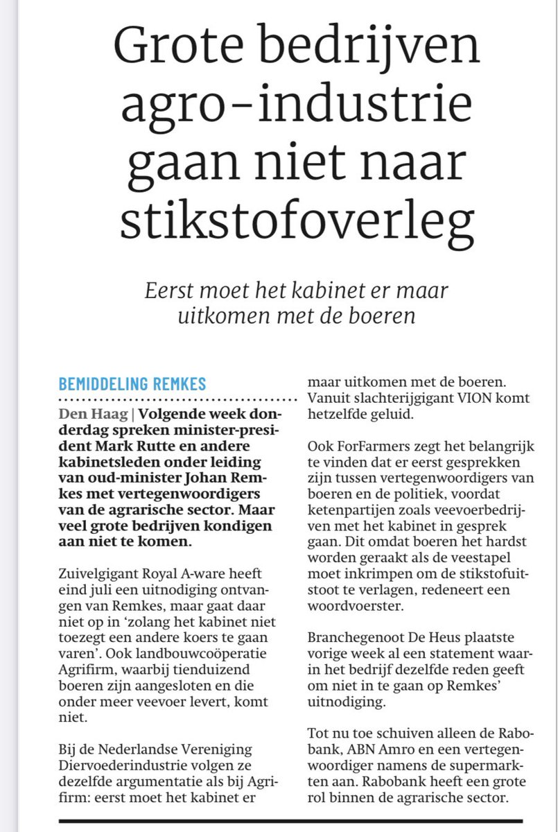 T_C_de_Groot's tweet photo. In het huidige landbouwmodel verdienen deze bedrijven een dikke boterham aan de boeren. 

Zij willen doorgaan met het aanbrengen van schade aan onze natuur en aan het boereninkomen.

Ze stoken de boeren wel op om te demonstreren, maar zijn te laf om verantwoordelijkheid te nemen. https://t.co/VZ5ubrlJAp