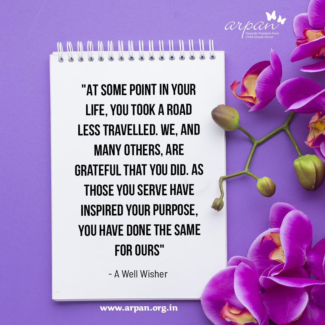 poojataparia's tweet photo. When you get a message like that from someone who's understood your work closely over a few months all you want to do is keep re-reading it. : ' )
#WarriorsofArpan #Purpose #inspiration #PreventionIspossible #HealingIsPossible https://t.co/pI1NELC0rI