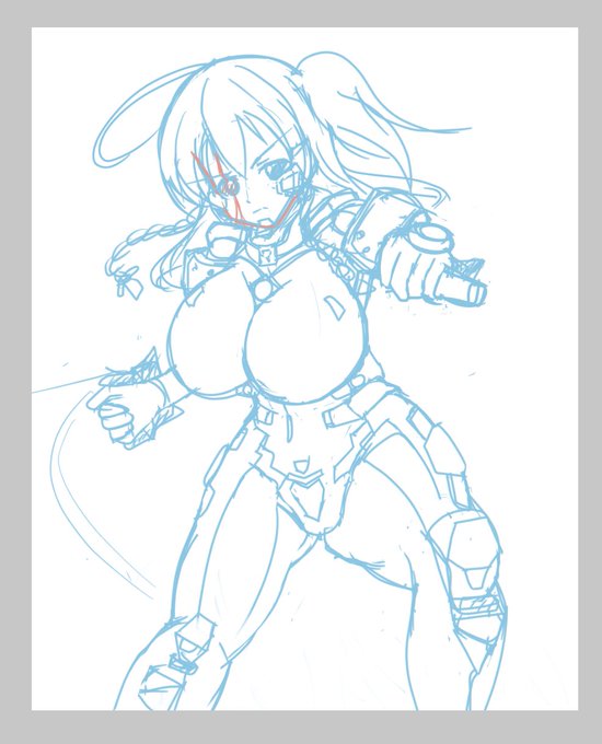 もう昼を過ぎてるってウソだろ…どれだけ煮詰まってたんだろう
まだラフだというのに、時間が余りにも掛かりすぎる 