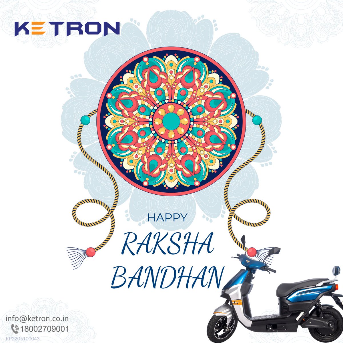 KetronLtd's tweet photo. Team Ketron wishes you all A very Happy Rakhsha Bandhan.  

#ketron #rakhshabandhan2022 #rakhshabandhan #ev #chooseketron #ZeroPollution #greenmobility #ElectricScooty #SwitchToElectric #electricthefuture #electricvehicles #rakhi #rakhi2022 #rakhibandhan https://t.co/j1l1A7pR3k