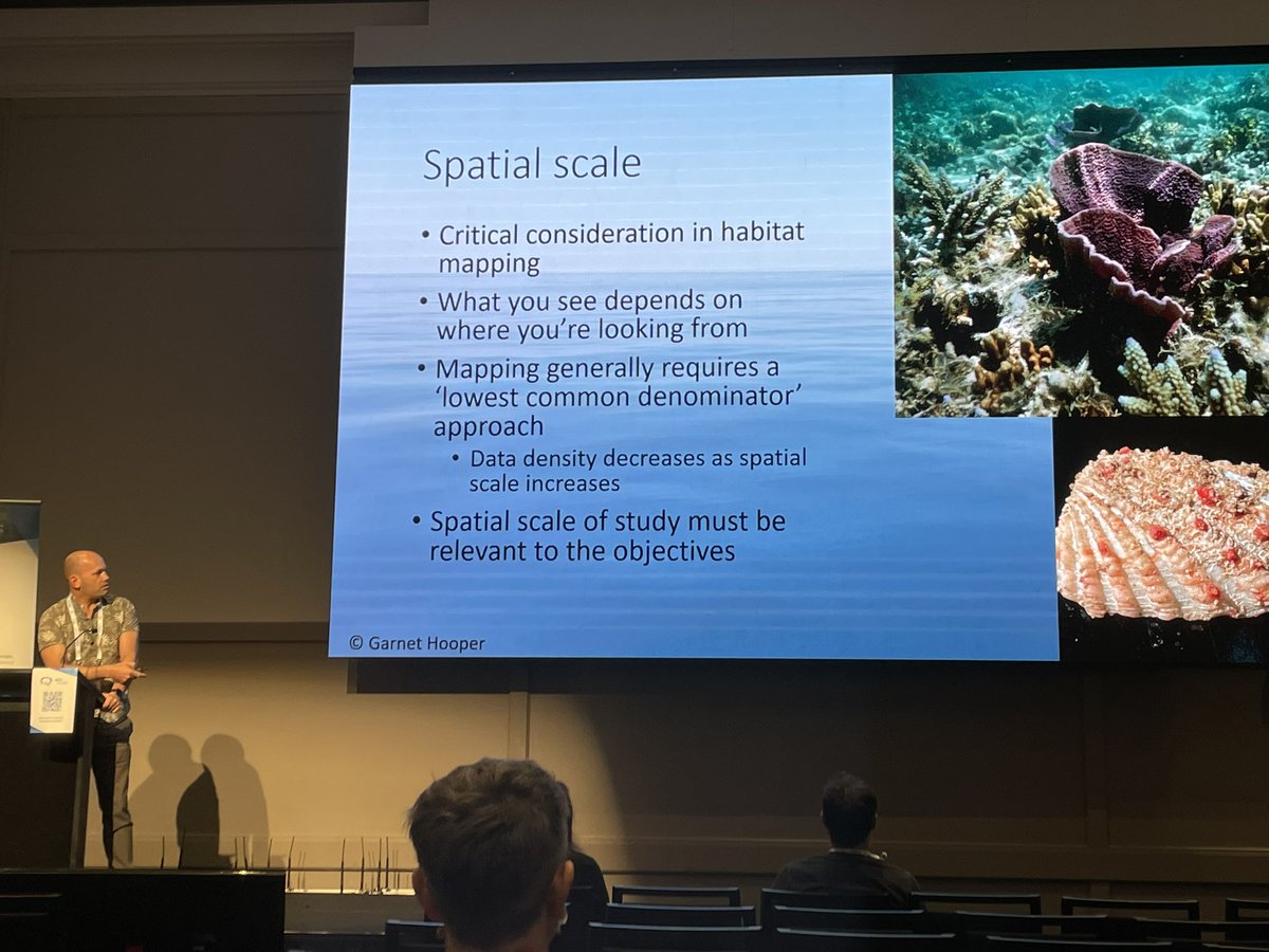 marji_puotinen's tweet photo. At @AMSA_wa #AMSA22 #AMSA2022, Garnet Hooper highlights the vital importance of #spatialscale #scale in #habitat #mapping ! What #data to collect, where to collect it and what tools to use all depend on the relevant scale(s) of the habitats you are trying to map. https://t.co/mwABRUwQcf