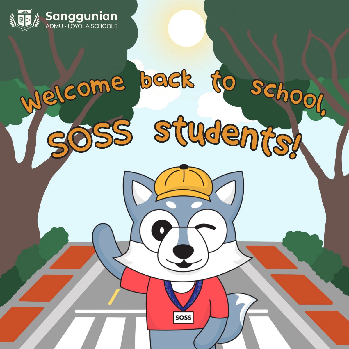 SangguSOSS's tweet photo. Welcome back to the Ateneo, SOSS students! Who better yet to wish us good luck on our first day than Sossha herself!🐺

Sossha and SOSS Sanggunian hope you have a great school year and are here to support you through every step of the way.❤️

#StrongerWithSOSS
#StrongerWithSOSSha https://t.co/kGZrxef4H0