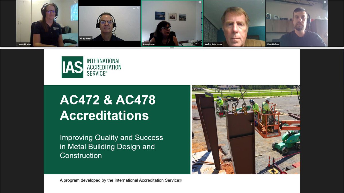 IntlAccredSvc's tweet image. Today the American Institute of Architects PA hosted an IAS overview webinar on the AC472 &amp;amp; AC478 accreditations for metal building design, fabrication &amp;amp; construction. This free webinar will be presented again Oct 19 &amp;amp; Dec 6. #IAS #AC472 #AC478 #Accreditation @AIAPennsylvania