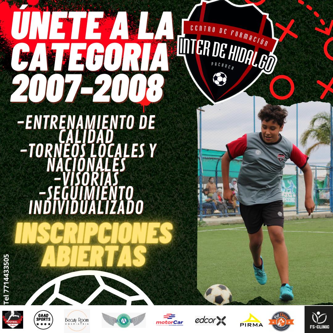 hidalgo_inter's tweet photo. Se parte del mejor Centro de Formación de fútbol en #Pachuca.
#SomosInterDeHidalgo #YoSoyInter #FamiliaInter #InterDeHidalgo #Futbol #CentroDeFormacion https://t.co/qX0XY9qPmL