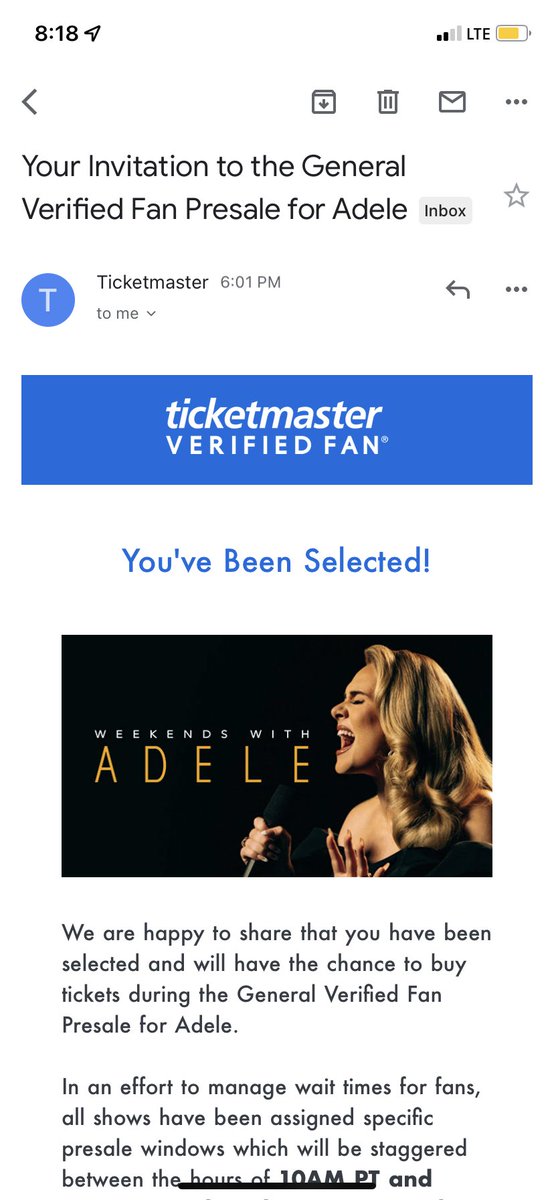 ShelleyJo890's tweet photo. Whew chile, wish ya girl luck, because I cried when I didn’t get selected last year!!!! #WeekendsWithAdele #Adele30 #AdelePresale https://t.co/1elhzxkahB