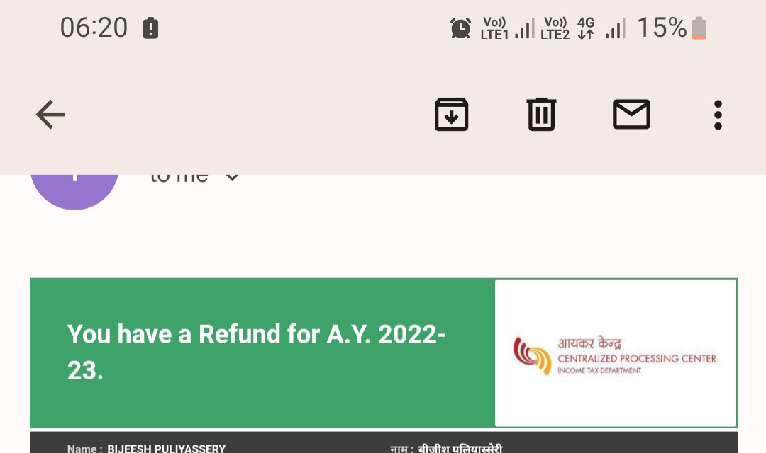 Pbijees's tweet photo. @IncomeTaxIndia @nsitharamanoffc @officeofPCM @FinMinIndia @PIB_India Refund not credited to my account https://t.co/HJM3wV6jLM