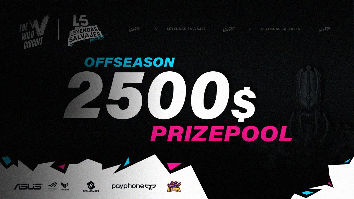2500$ como premio solo para los mejores, pero, ser parte de una comunidad competitiva que reluce lo mejor de ti es, un premio invaluable.

OFFSEASON Wild Rift Leyendas Salvajes ¿te lo vas a perder?

@wildriftlatam #wildrift #riotgames #wildcircuit #esports #Ecuador