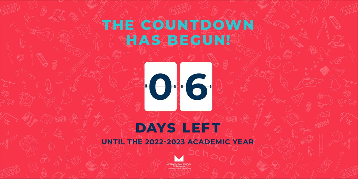 METSchoolPanama's tweet image. The #backtoschool countdown has begun...only 6 days to go! We can’t wait for our campus to come back to life with new and returning #METstudents on Tuesday, August 16!✨
#METSchoolPanama #NordAngliaEducation #createyourfuture #METFamily #InternationalEducation #IBeducation