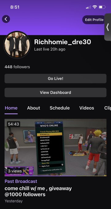 Just hit 400 followers on twitch. I appreciate everyone for following me 💯 https://t.co/77iA5bwLEq<a href="/tag/ps4share"class="tags"><span>#ps4share</span></a>