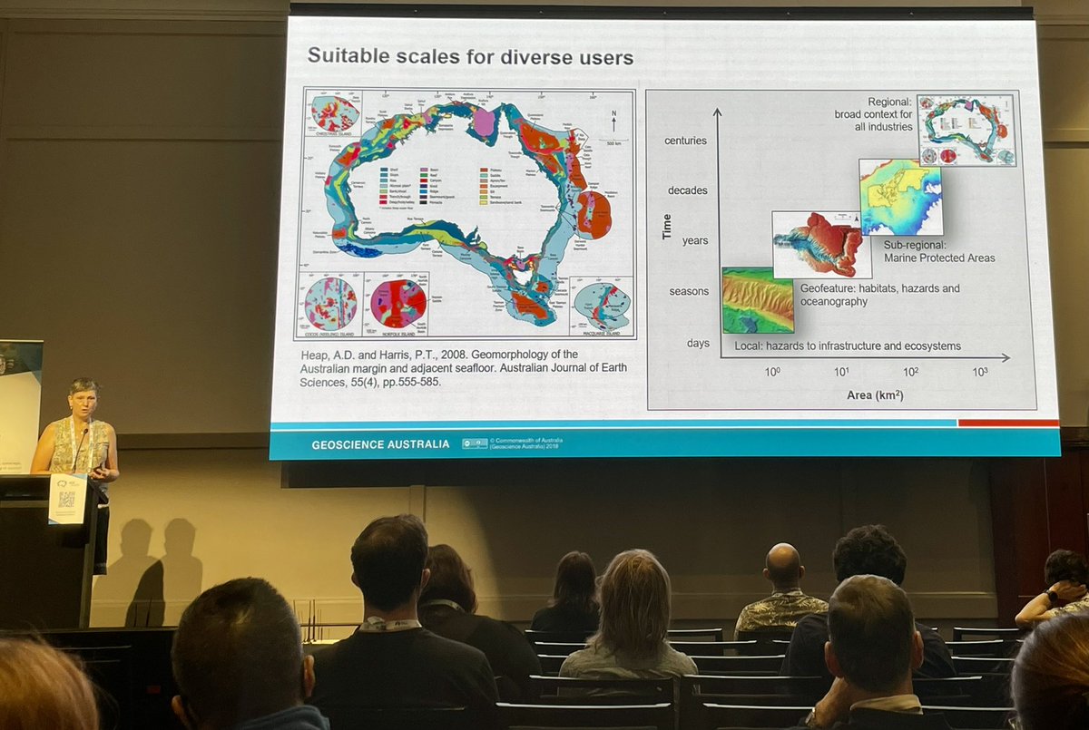marji_puotinen's tweet photo. So important to consider #spatialscale #scale (using a robust method) when using, interpreting and building #geomorphological maps and models of our marine estate, as explained by Rachel Nanson @GeoscienceAus at @AMSA_wa #AMSA22 #amsa2022 https://t.co/IleCsjeNI1