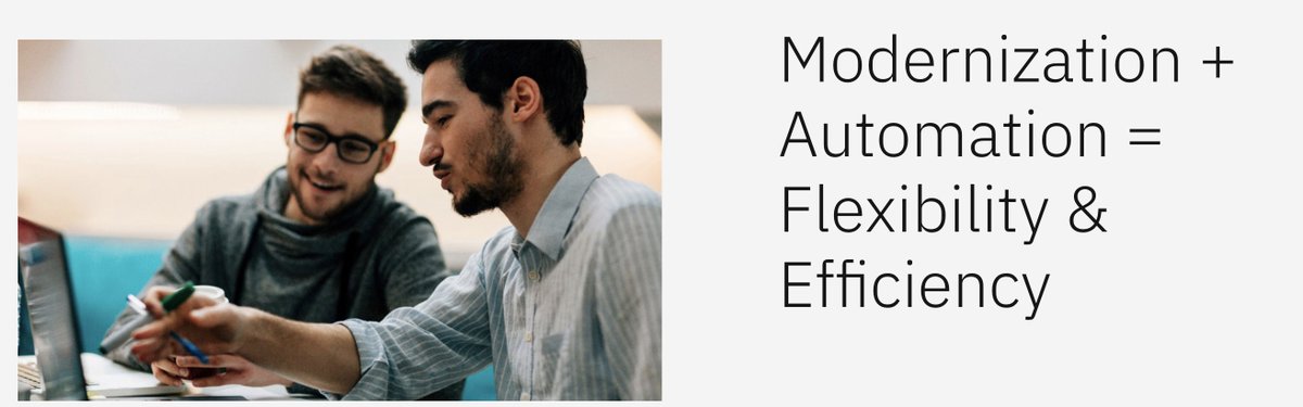 Will automation take our jobs? 
No, automation won’t take your jobs. It will make them better.

<a href="/weareflowfactor/">FlowFactor</a> explains how they dramatically improve efficiency and cut deployment times > 99% using <a href="/IBM/">IBM</a> #WebSphere #HybridEdition and <a href="/RedHat/">Red Hat</a> #OpenShift.

ow.ly/3XfO50KgK4F