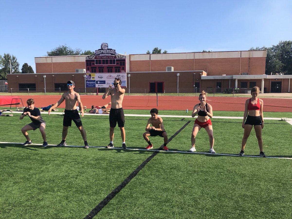 McPherson_XCTF's tweet photo. Bulldogs getting after it in our Preseason! #BulldogPride https://t.co/Uy0RhuGCjL