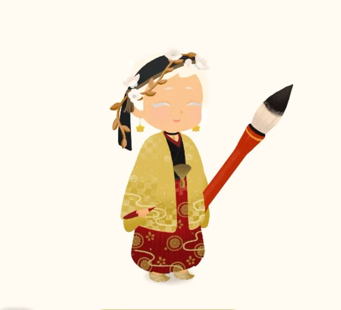 リヴリでカリム君概念を作るなどしていた似てるかな～これはお正月イメージの 