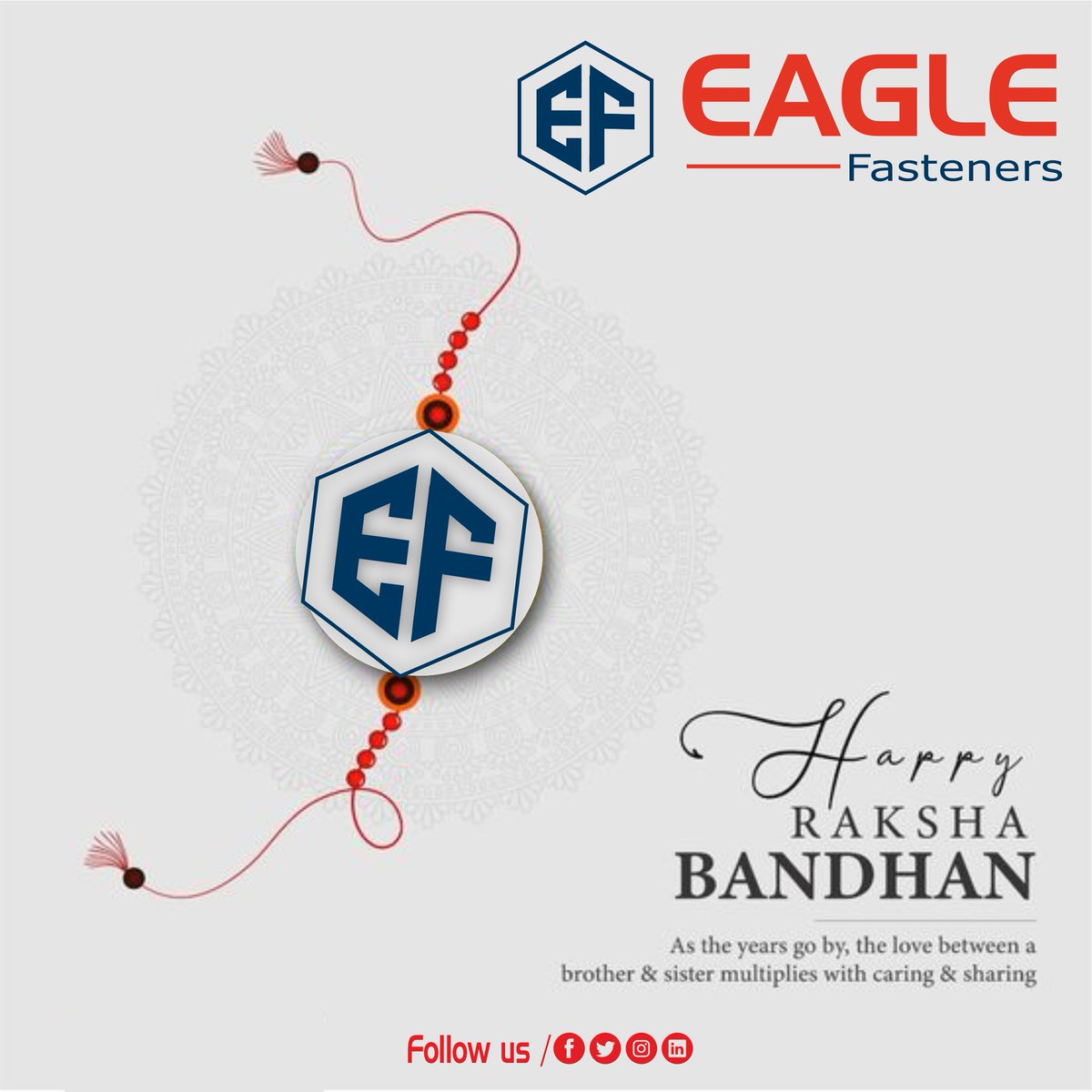 Wishing you a Happy Raksha Bandhan! 

#RakshaBandhan #brothersister #eaglefasteners #eagleengineering #eagleupvchardware