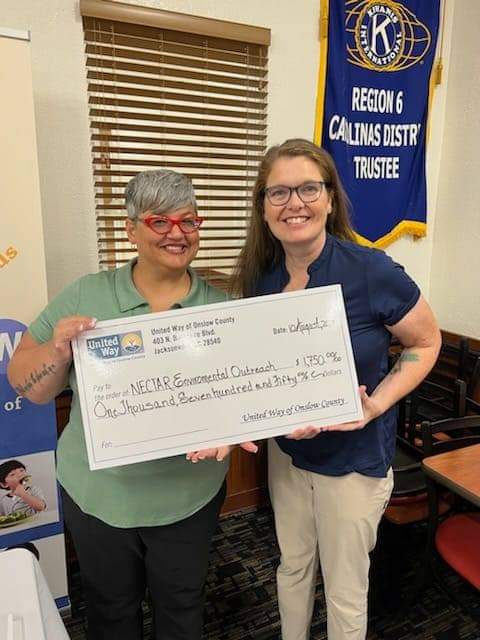Thank you so much <a href="/UnitedWayOnslow/">United Way of Onslow County</a> for showing your support to NECTAR and our Junior Biologist Program
