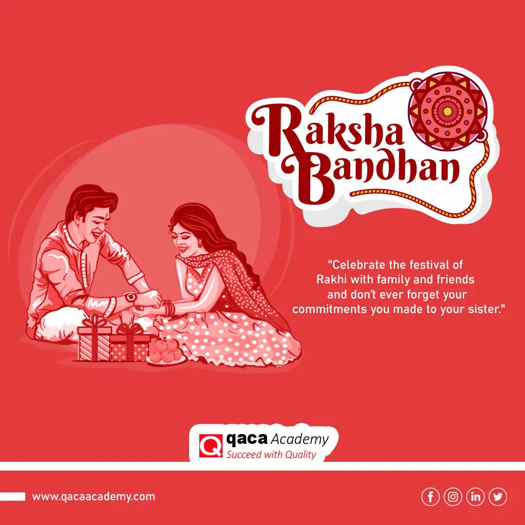 AcademyQaca's tweet photo. 𝗛𝗮𝗽𝗽𝘆 𝗥𝗮𝗸𝘀𝗵𝗮 𝗕𝗮𝗻𝗱𝗵𝗮𝗻
"Celebrate the festival of Rakhi with family and friends and don’t ever forget your commitments you made to your sister."
.
.
.
#qaca #qacaacademy #qualityaustriacentralasia
#happyrakshabandhan #rakshabandhan #rakhi 
#rakshabandhanspecial https://t.co/BAtHiUND7q