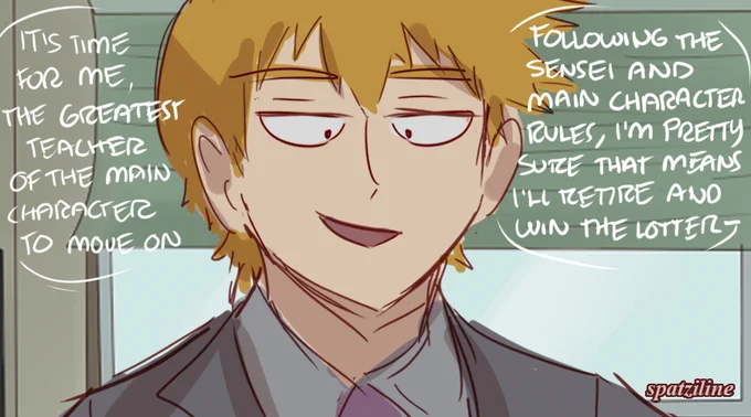 Sensei Curse. I'm sorry it's inevitable, Reigen... #mobpsycho100 #mobpsycho #reigenarataka 