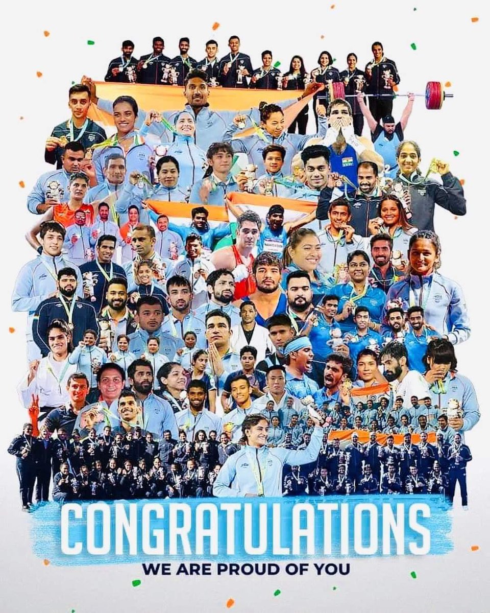 Sjp4India's tweet photo. The #CommonwealthGames2022 Champions 🥇🥈🥉
#TeamIndia 🇮🇳
61 Medals | Position 4 

#Gold 22  🥇
#Silver 16  🥈
#Bronze 23 🥉
Congratulations and Gratitude to all the athletes for making the Country Proud 🇮🇳 Keep bringing laurels to the Nation 🌟#CWG2022 👏🏻
#India4CWG2022 https://t.co/GPPx5YXxSR