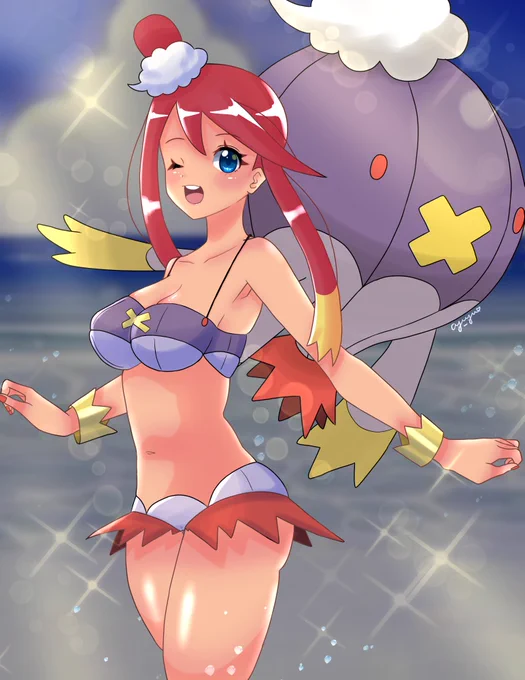 フワライドstyleフウロ&フワライド(Driftblim style Skyla&amp;Driftblim) #ポケモンイラスト 