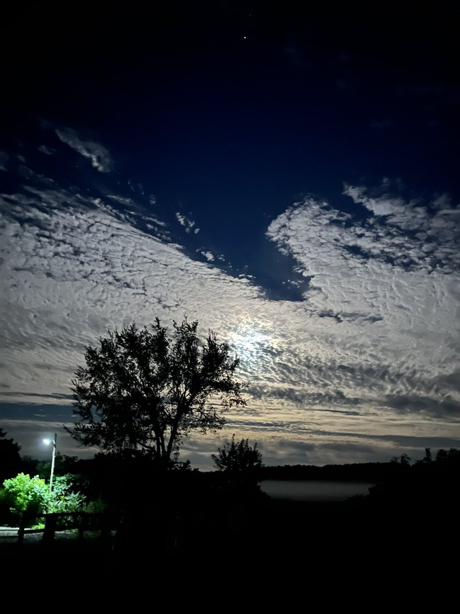 Full moon on Bee Meadow Farm; Eastern Ontario.