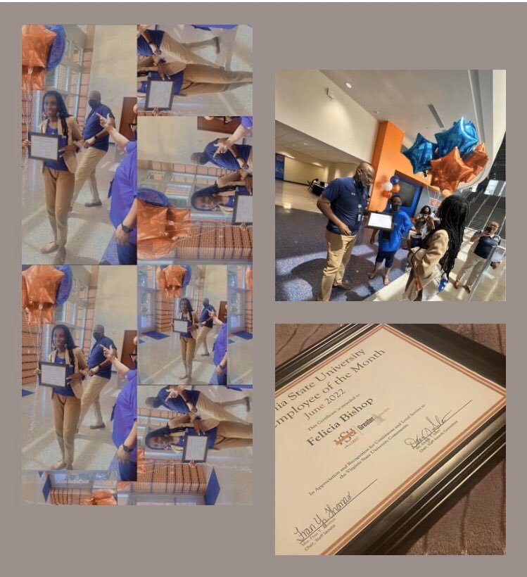 #ThisHappenedToday 
🧡💙Thank you Staff Senate &amp; VSU🧡💙

“And we know that for those who love God all things work together for good, for those who are called according to his purpose” - Romans 8:28
