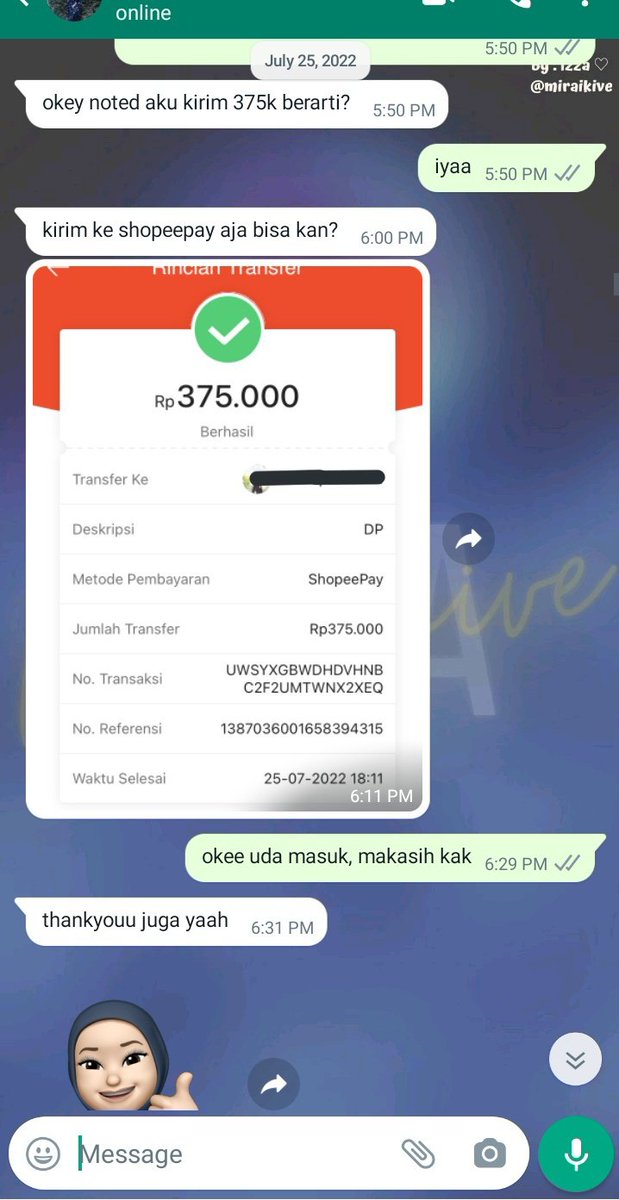 izzaworld's tweet photo. Joki Skripsi kuantitatif Bab 3 Hasil & Pembahasan full + koreksi Bab 1 & 2 + bimbingan n konsultasi.
ini org yg dari awal maksa buru² mau DP takut ngga kebagian slot joki pdhal mah banyak penjoki lain.. makasi uda sepercaya itu sama aku🥺♡
#izzatesti
#Jokiskripsi #jokitutor https://t.co/BP3T19fpmz