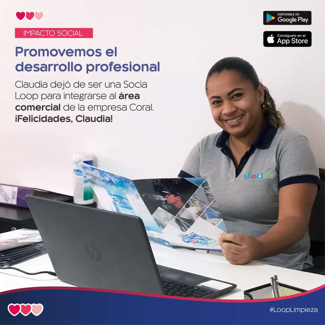 looplimpieza's tweet photo. "Me siento muy orgullosa de haber sido #SociaLoop. Gracias a la gran labor inclusiva, social y la calidad humana de su equipo, hoy después de 4 años de haber llegado a Perú, he sido contratada por Agua Coral como profesional de Relaciones Públicas" - Claudia Ramos 👏🏼😃 https://t.co/ElaEuRZRvx