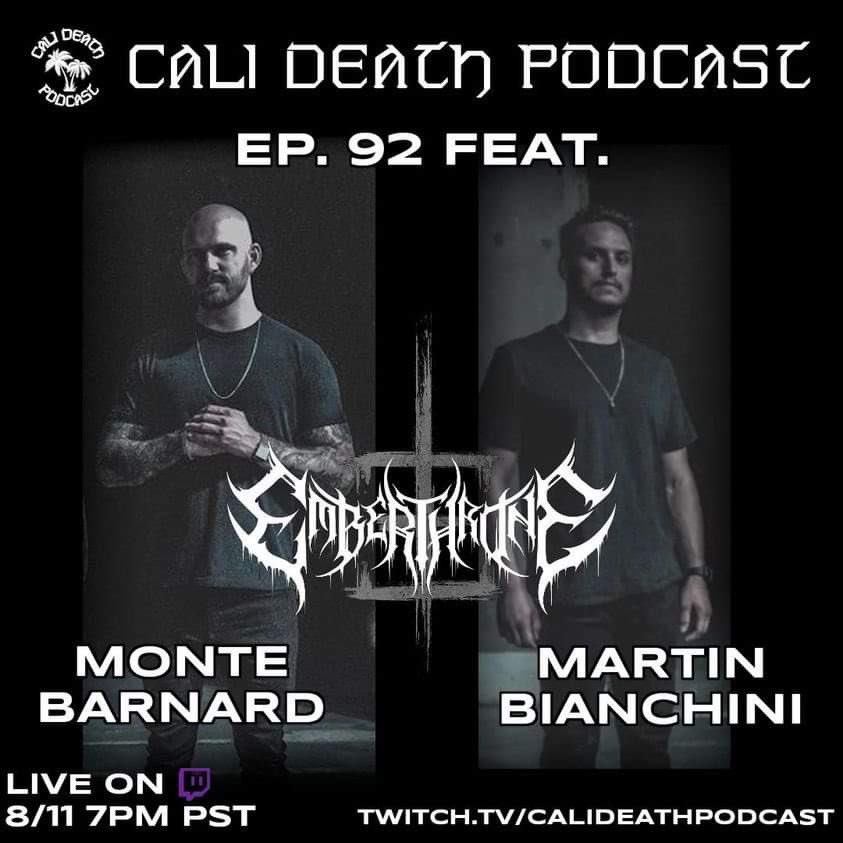 Come check out the Cali Death Podcast tomorrow on twitch at 7pm pst with myself and <a href="/castingmetalpdx/">Monte.</a> #Emberthrone #Calideathpodcast