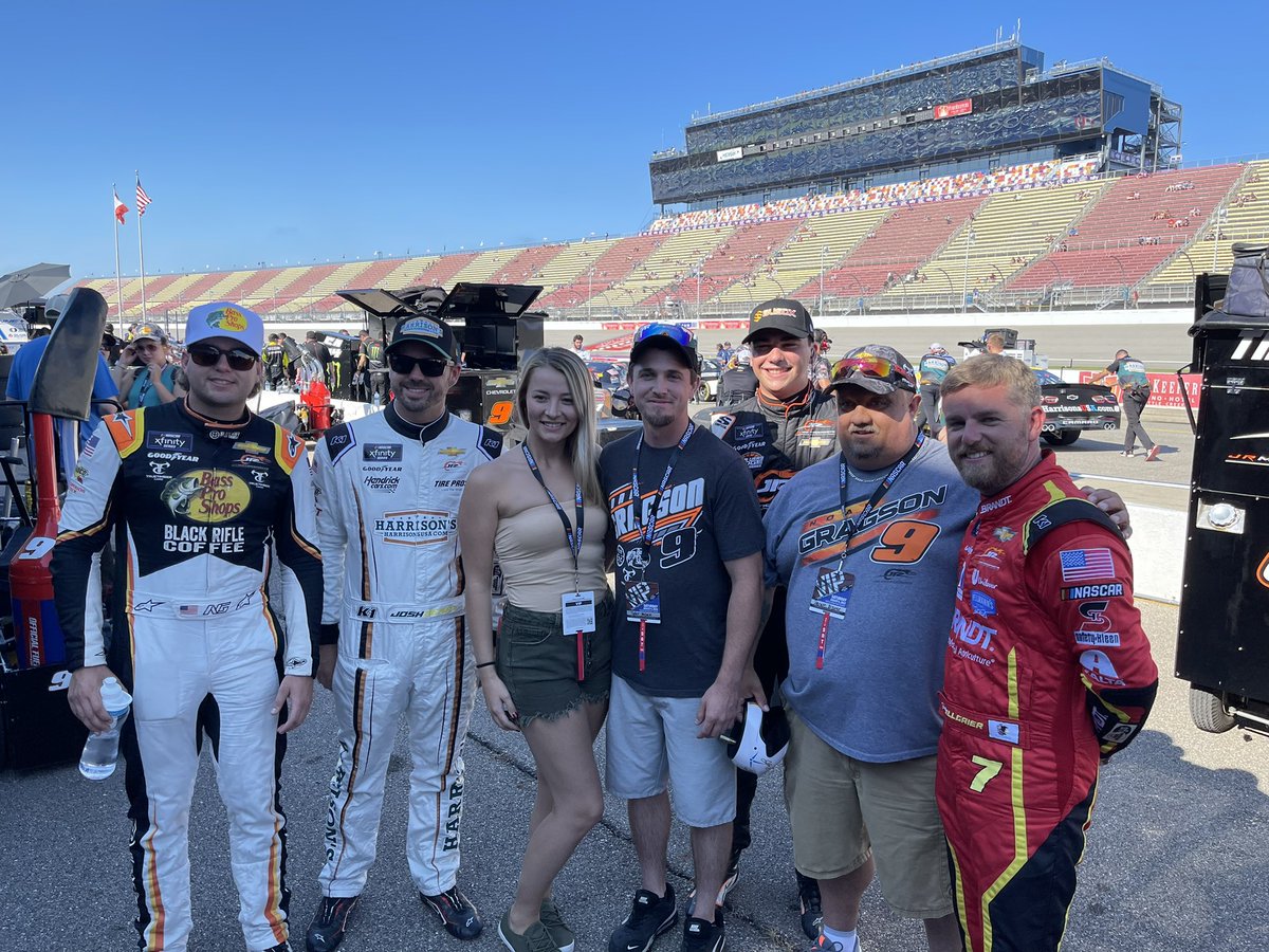 TMcLain94's tweet photo. @NASCAR @NoahGragson Him having a casual conversation with me for about 5 minutes or so before this picture was taken at MIS. Dude is a class act especially when it comes to his fans. Forever #NGnation! https://t.co/bWpci5J1Ff