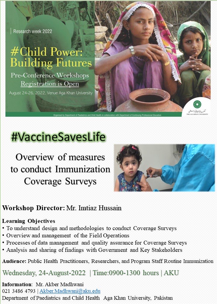 Workshop on measures to conduct Immunization Coverage Surveys. 
#Coveragesurvey
#Pediatricsresearchday
#Childpower
#Vaccinesavelife 
⁦<a href="/ImtiazHilbi/">Imtiaz Hussain Hilbi</a>⁩