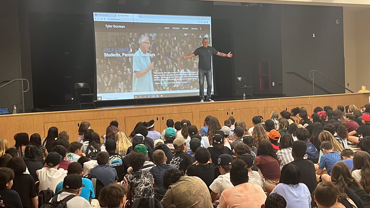DMMSASB's tweet photo. Thank you @moretyler for coming today and sharing your message, “We need each other”.  @McElhinneyMS @asbadvisor https://t.co/JznknmmT7I